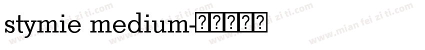 stymie medium字体转换